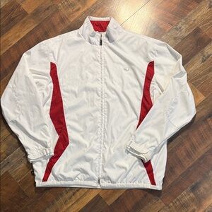 Nike Air Jordan Windbreaker Jacket White Red Zip Up XXL